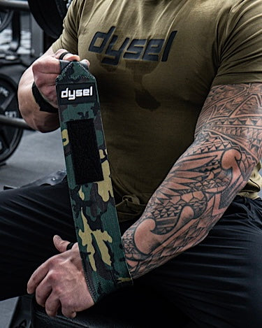 Dysel Powerlifting Belt - Hellcat Purple Camo With Gold Lever